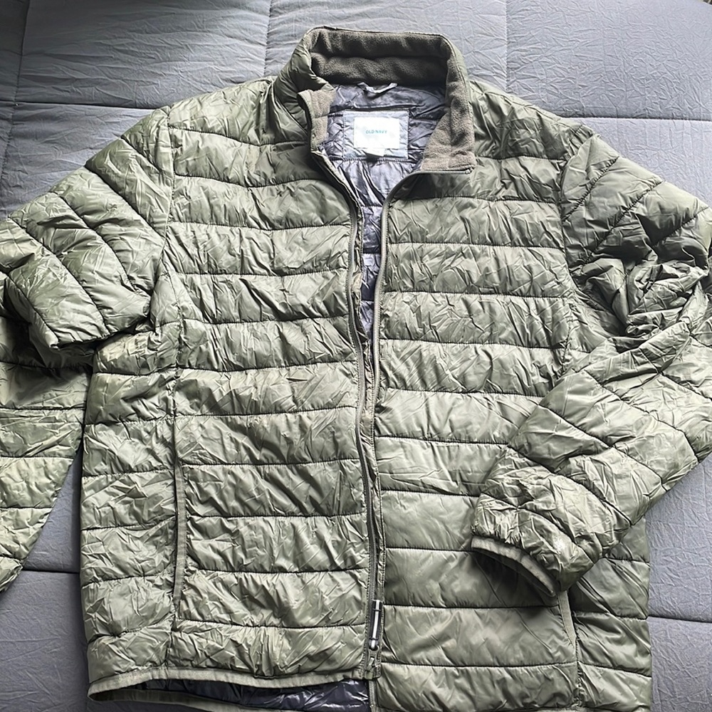 Hunter Green Down Jacket Mens XL old navy
